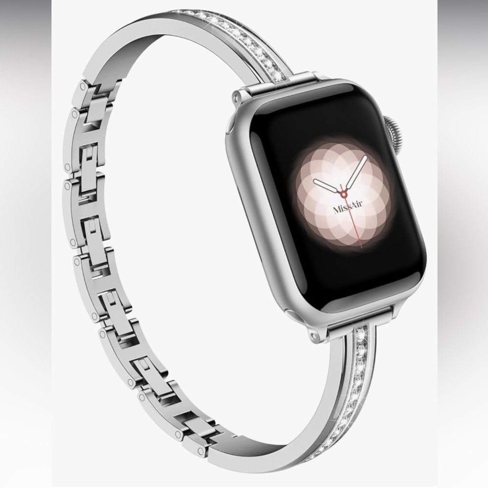 Slim Bracelet with Bling Diamond for iWatch Series 10 9 8 7 6 5 4 3 SE Ultra